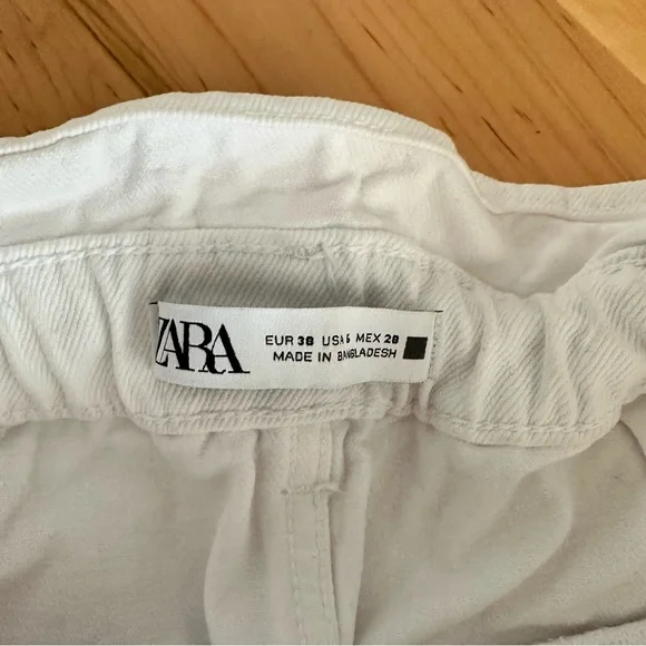 ZARA white denim shorts 6 - Picture 4 of 4